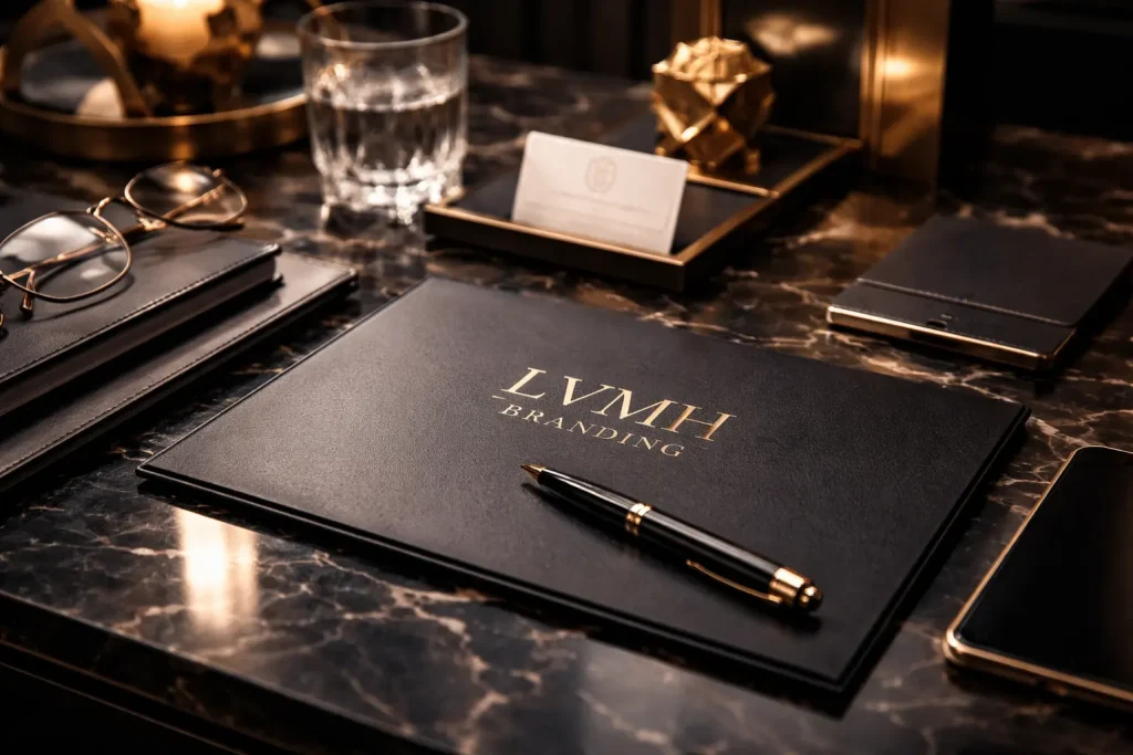 Branding de marques de luxe comme LVMH