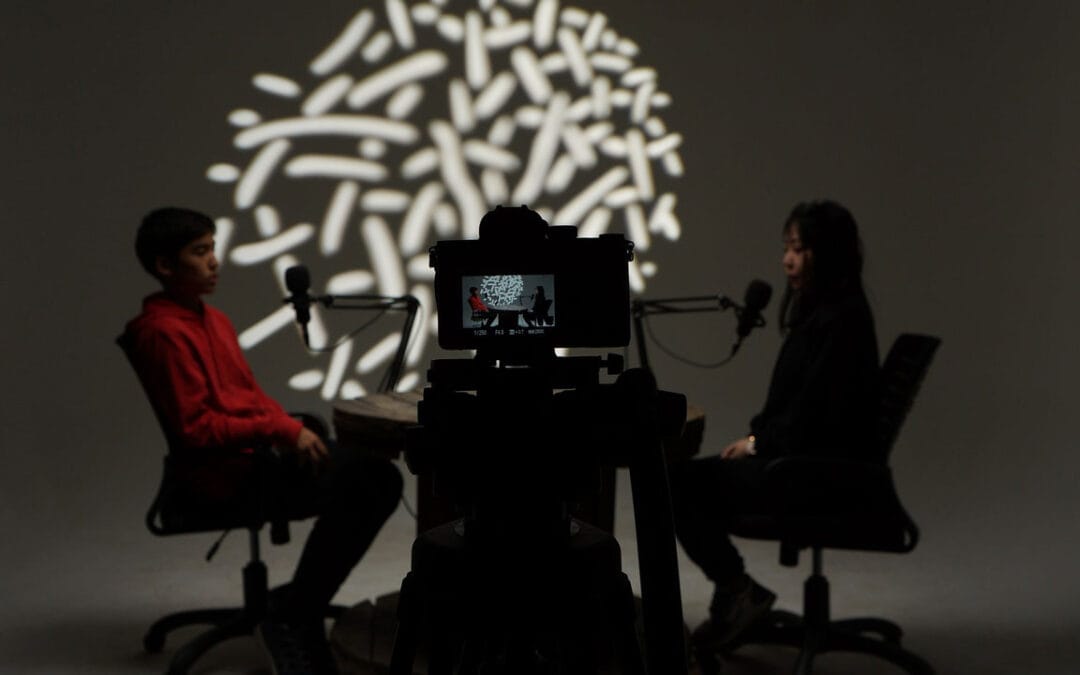 prise de parole devant les medias